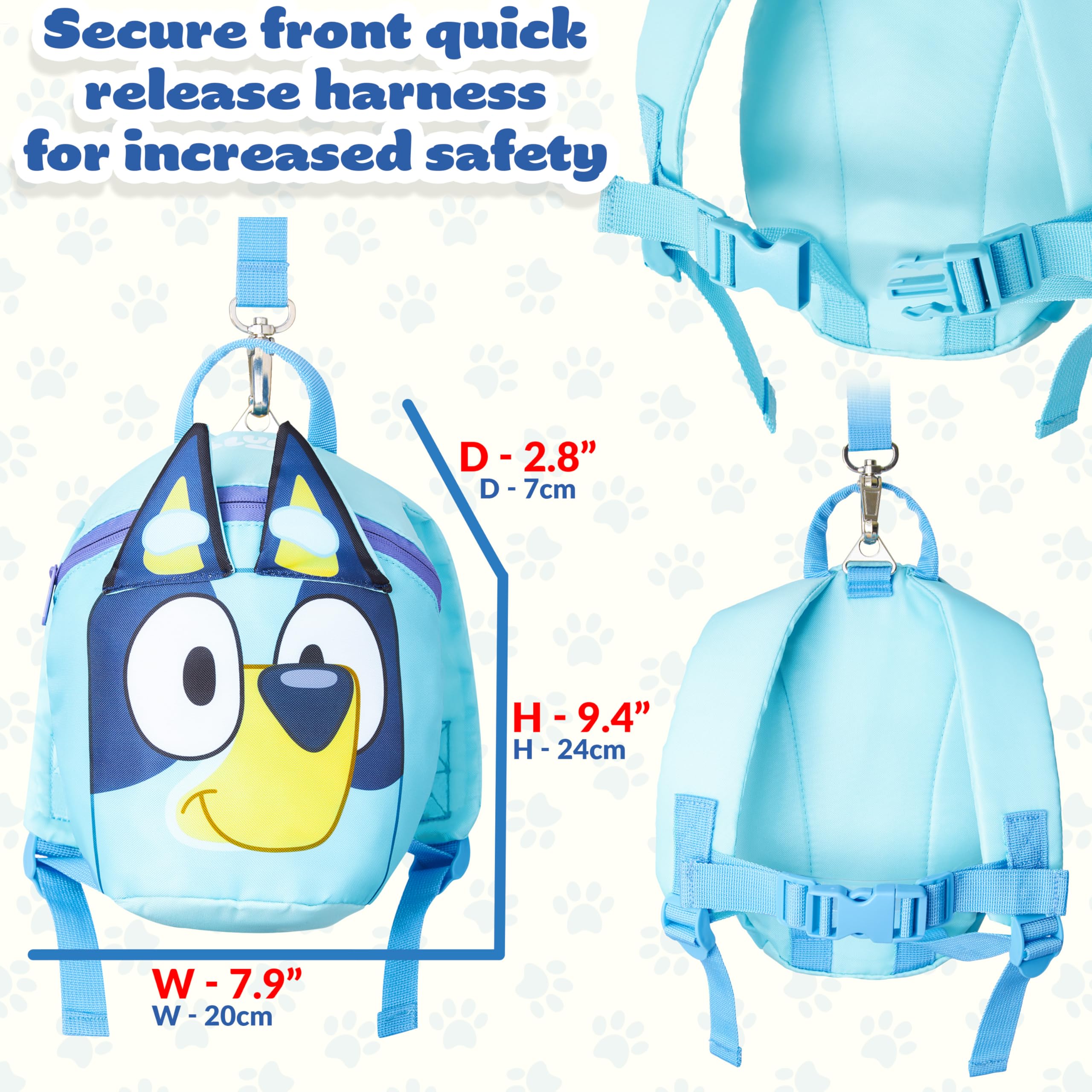 Bluey backpack designed for daycare and travel adventures