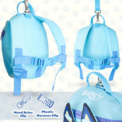 Bluey backpack main compartment keeps snacks and toys organized