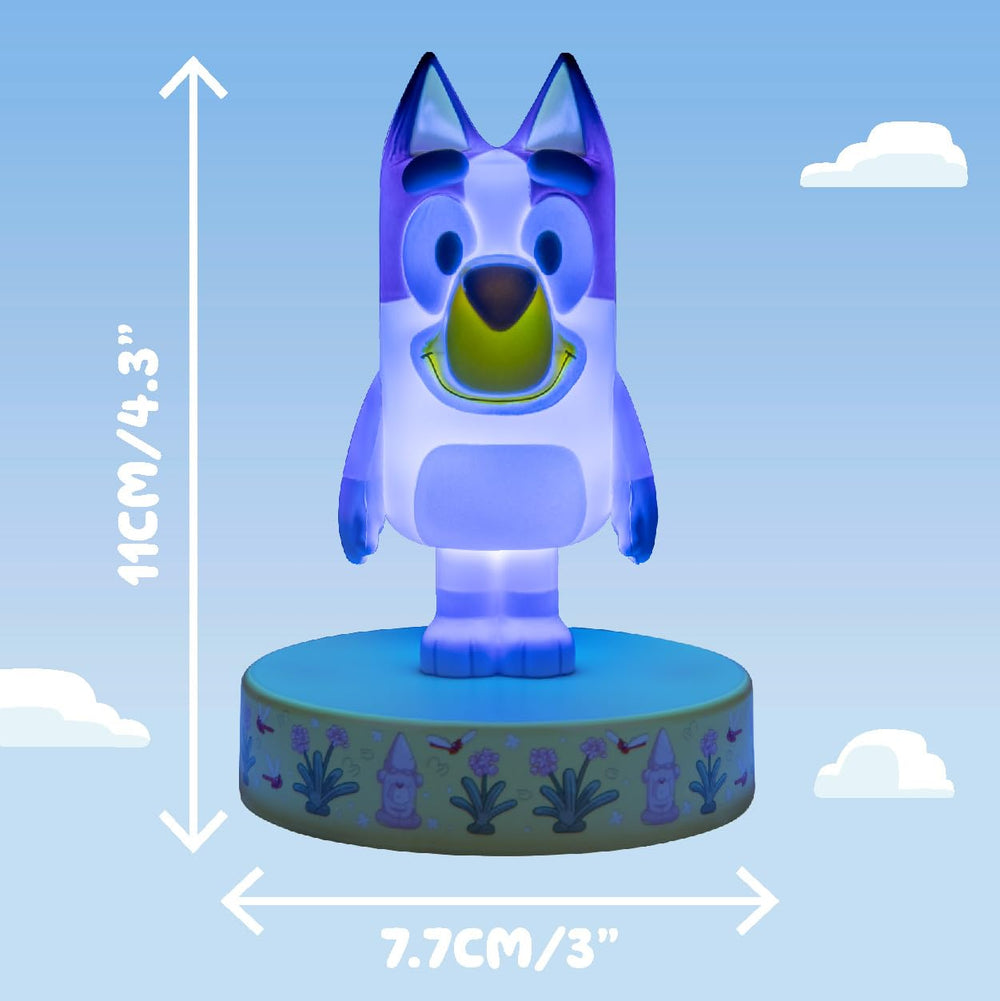 Bluey Icon Light stands 11 cm tall as a charming desk lamp