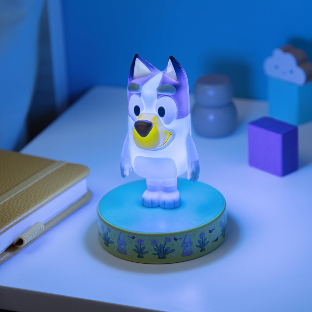 Bluey Icon Light on a shelf adds cozy ambience to bedtime routines