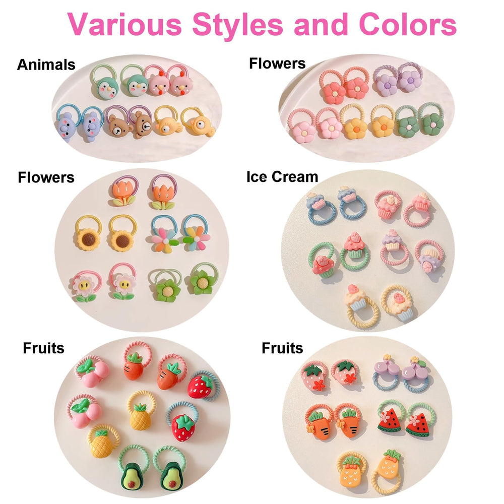BlueZOO 0-8inch diameter hair ties for small braids and ponytails