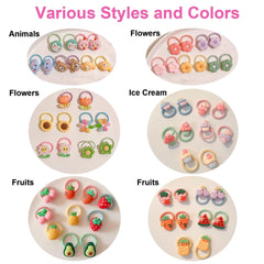 BlueZOO 0-8inch diameter hair ties for small braids and ponytails