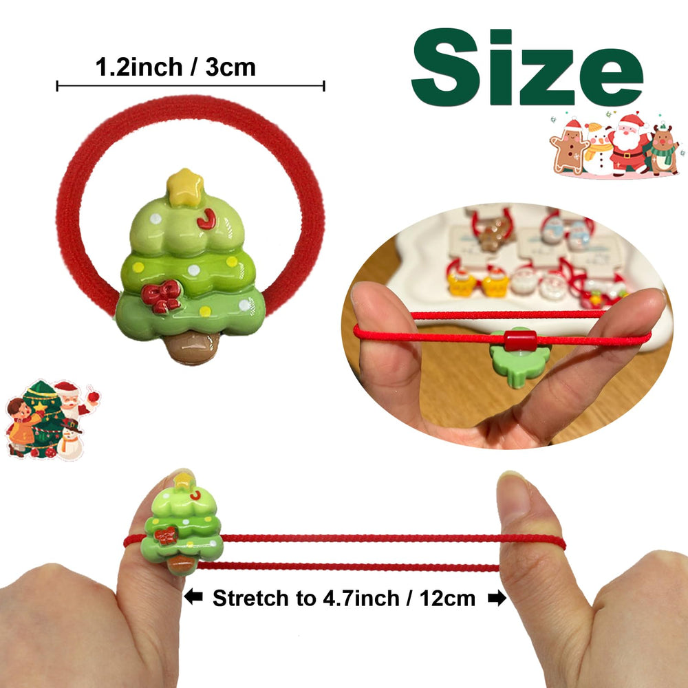 BlueZOO snowman pattern hair ties adding festive flair without snagging