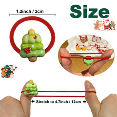 BlueZOO snowman pattern hair ties adding festive flair without snagging