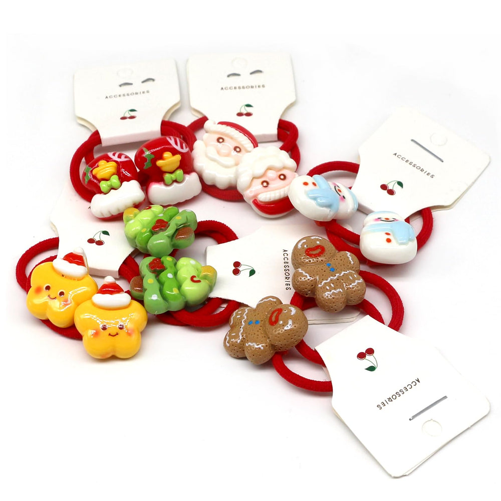 BlueZOO red hair ties with socks and stars design for party-ready outfits