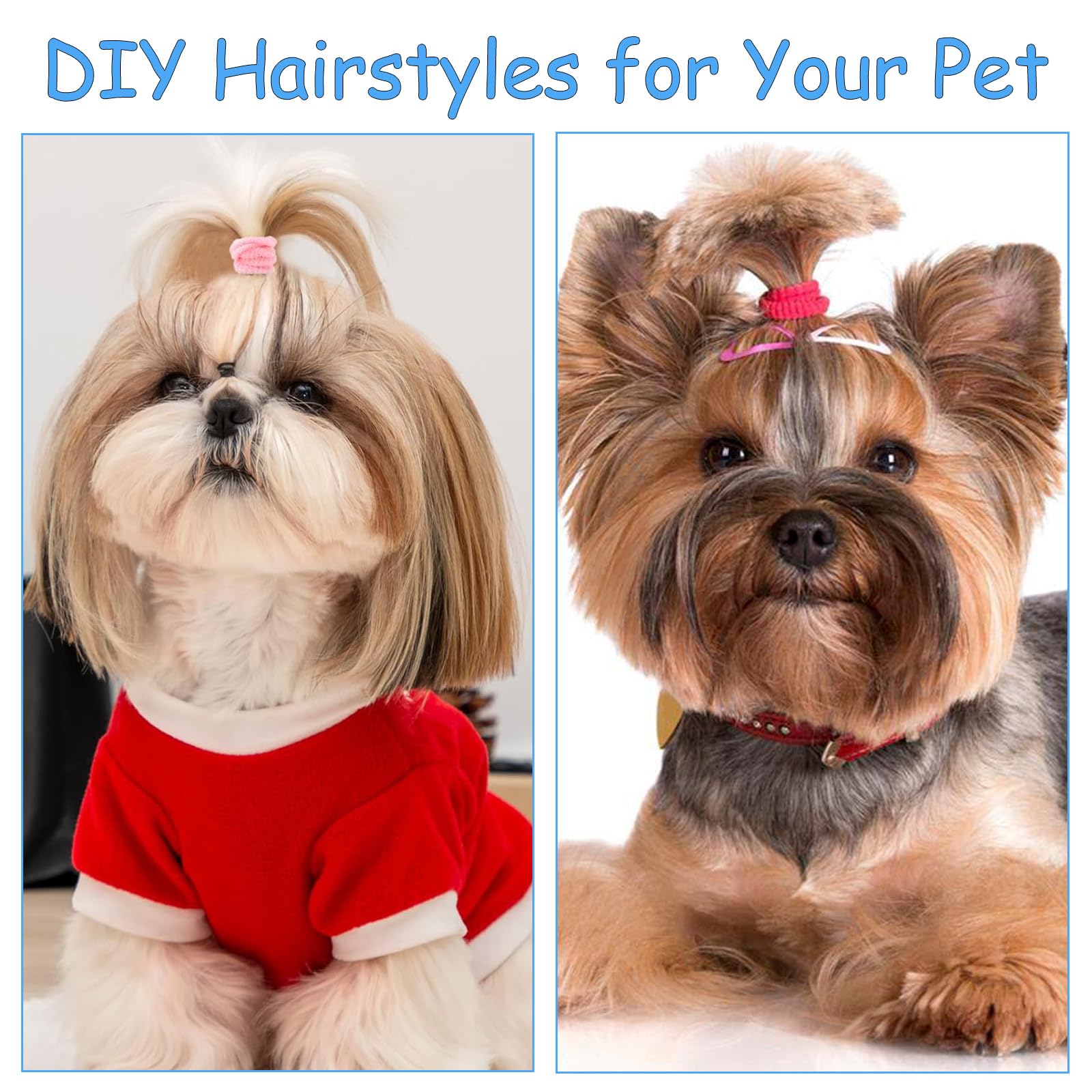 BlueZOO adult and kid-friendly hair ties for family styling.