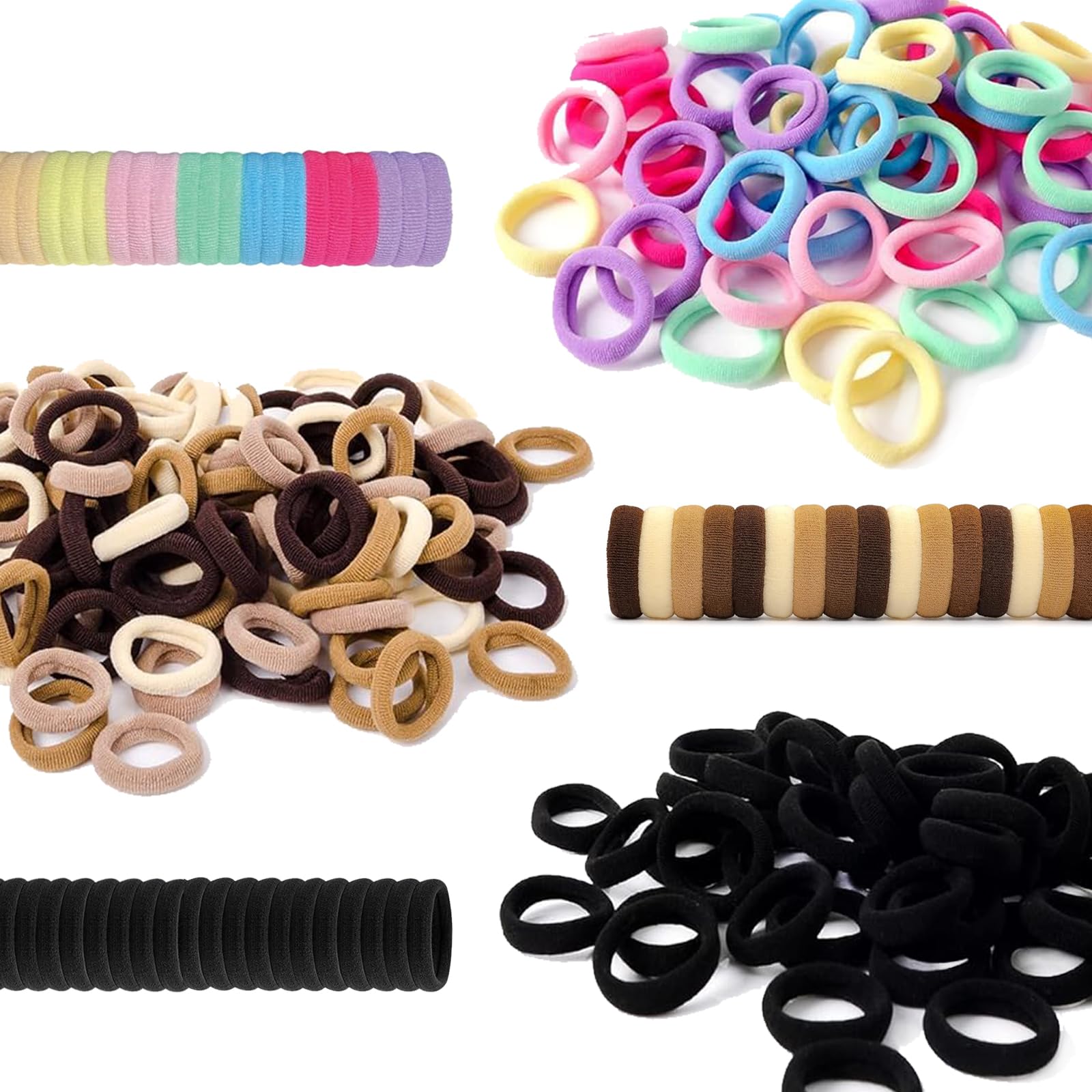 BlueZOO baby hair ties in candy colors provide gentle hold for delicate hair