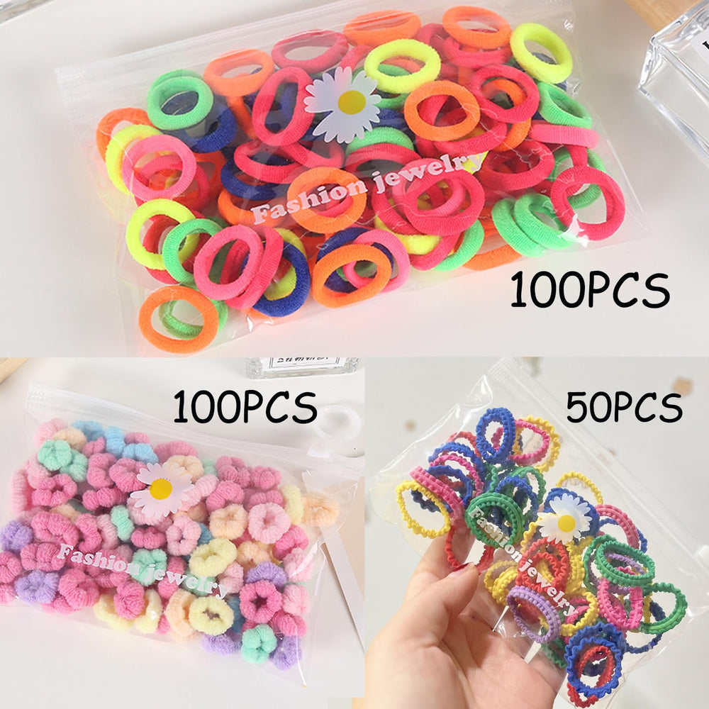 BlueZOO baby hair ties seam cotton finish for gentle hold on sensitive scalps.