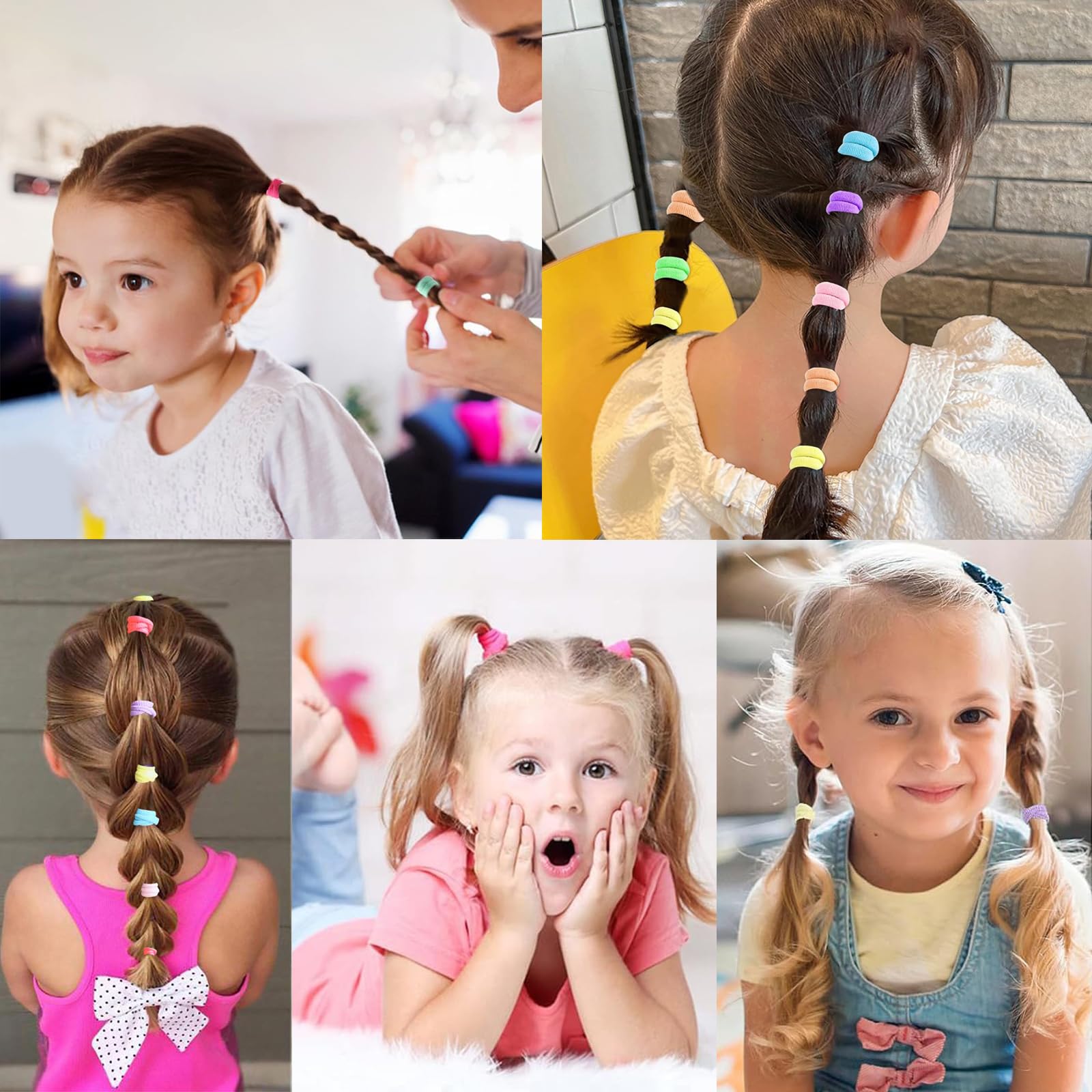 BlueZOO cotton hair ties are durable and stretch well, resisting breakage