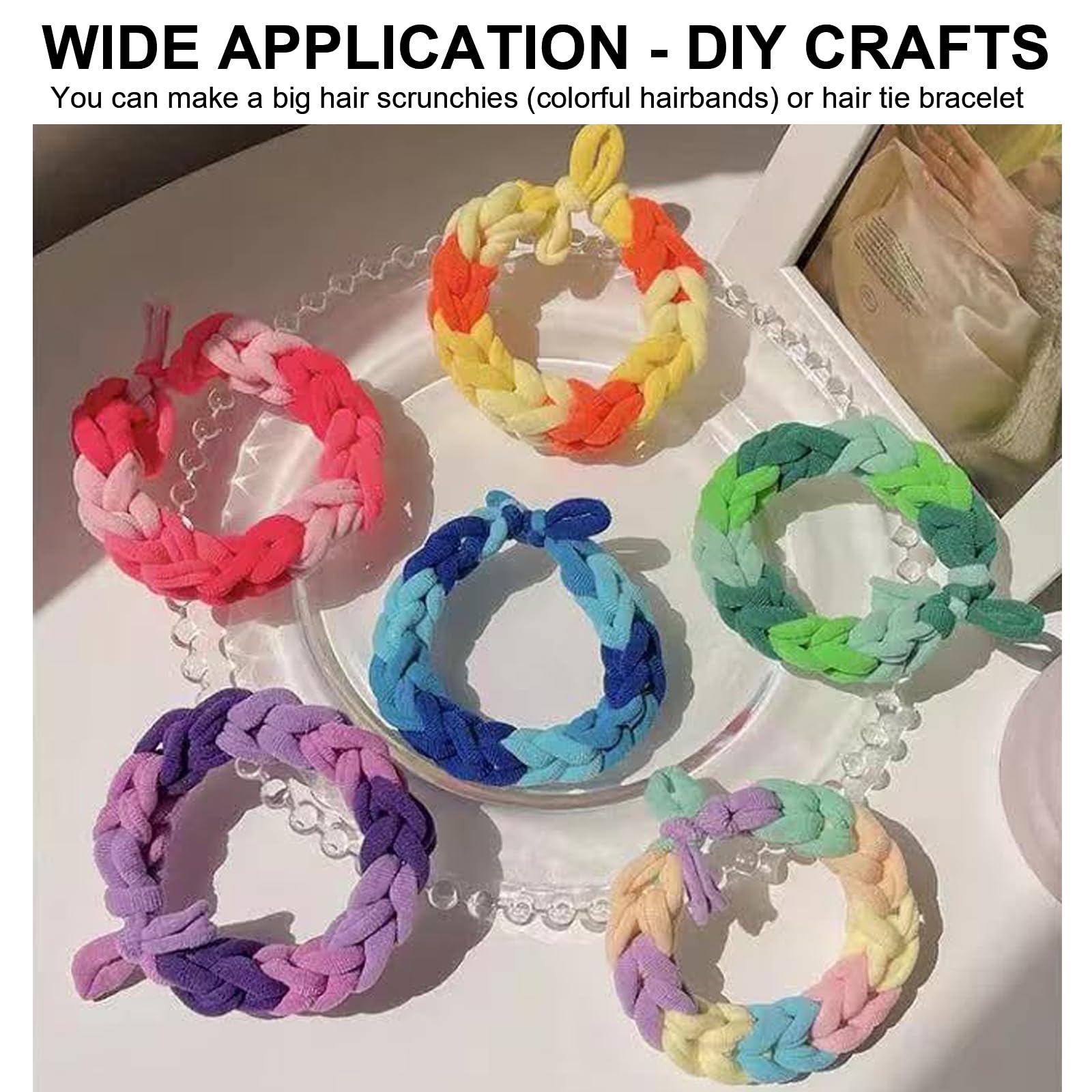 BlueZOO hair ties support thick, thin, curly, and straight hair types.