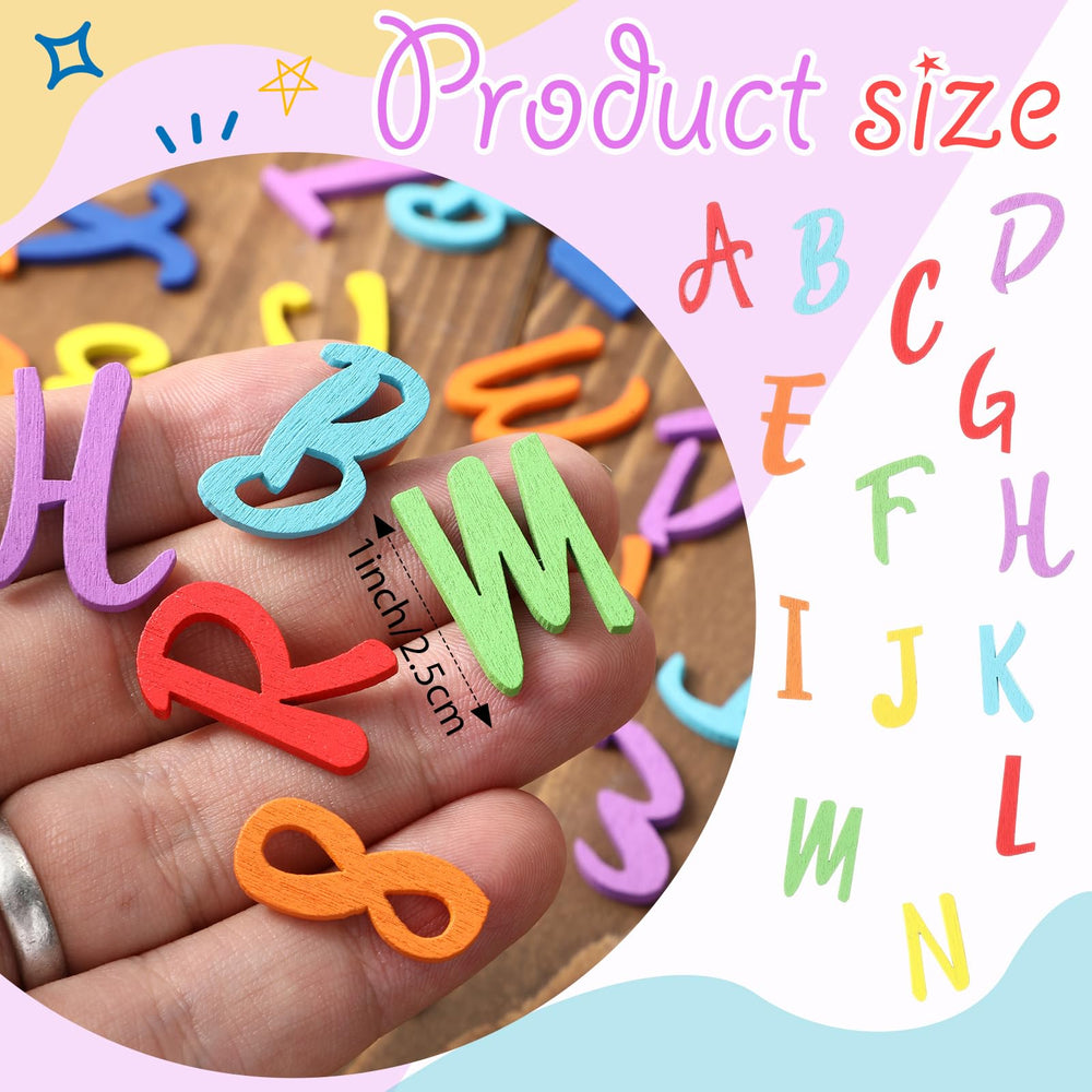 Blulu capital and lowercase wood letters arranged for easy spelling practice