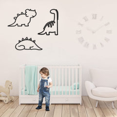 Blulu dinosaur wall decor brachiosaurus closeup showcases matte black finish