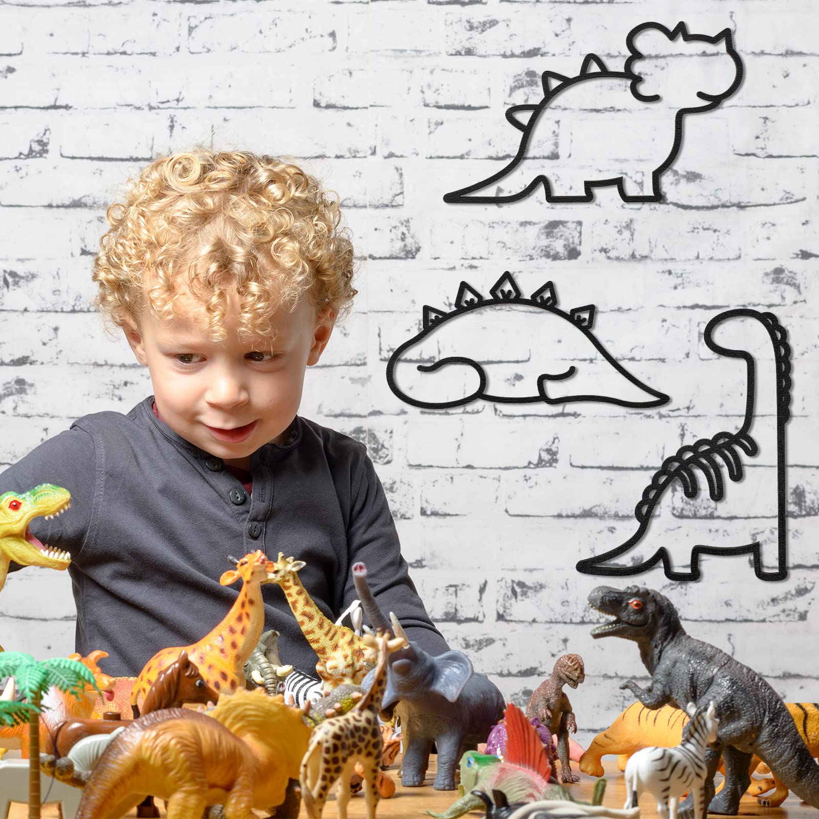 Blulu dinosaur wall decor collection pack provides playful space vibe