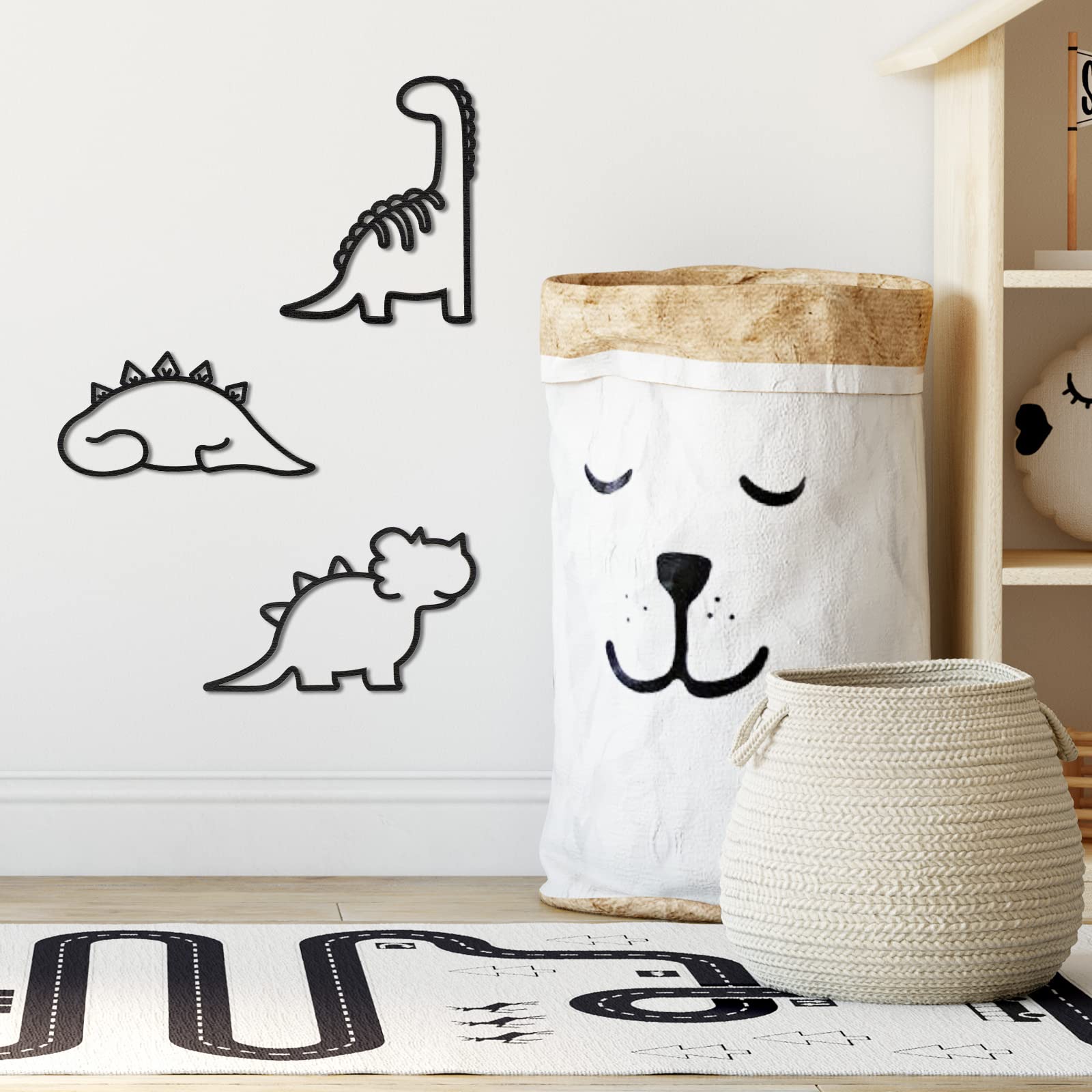 Blulu dinosaur wall decor stegosaurus silhouette ideal for playroom