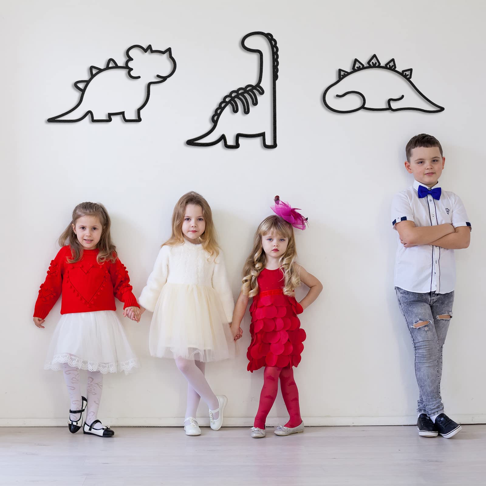 Blulu dinosaur wall decor triceratops nursery setup enhances learning-friendly space