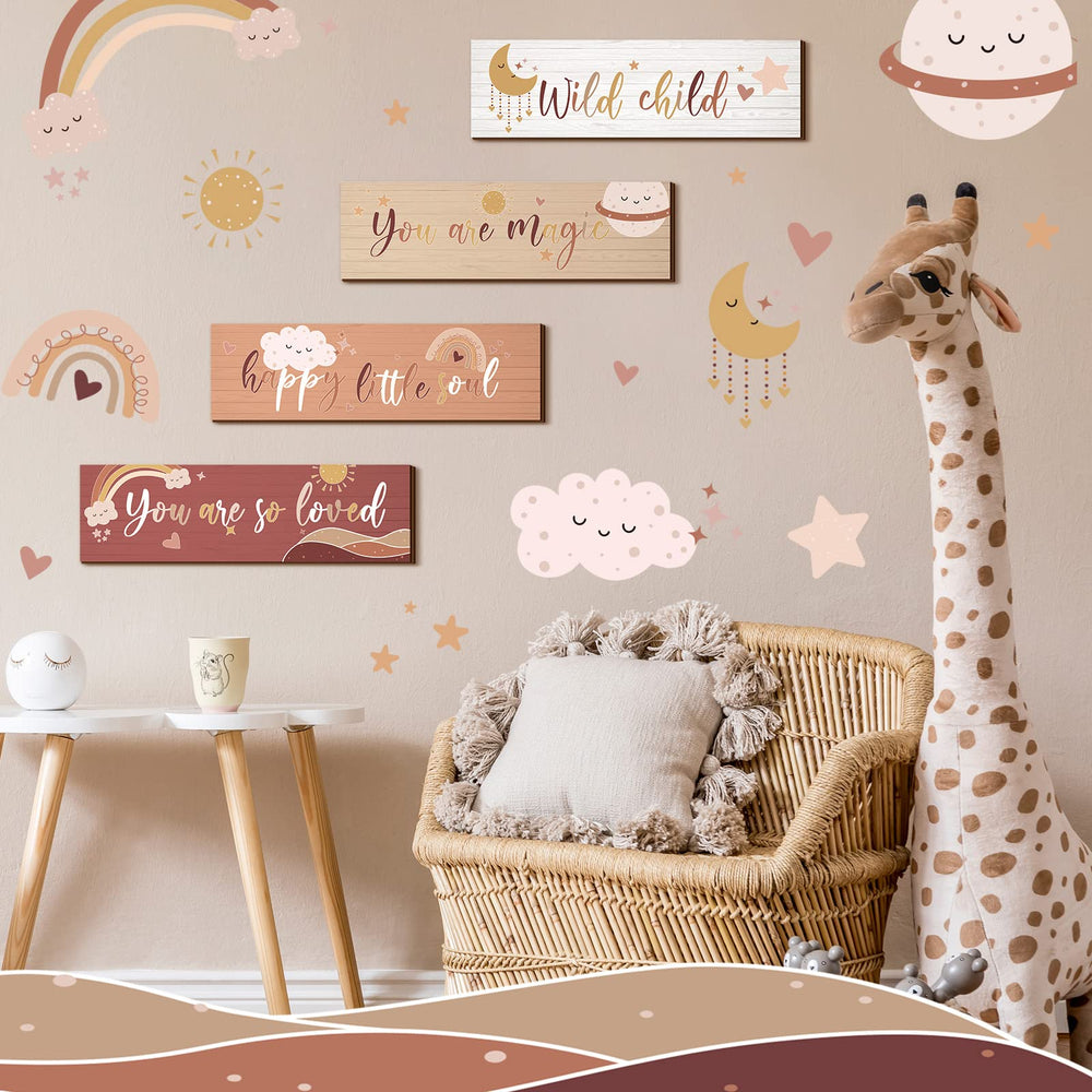 Blulu rainbow decor displaying you are so loved for a comforting nursery