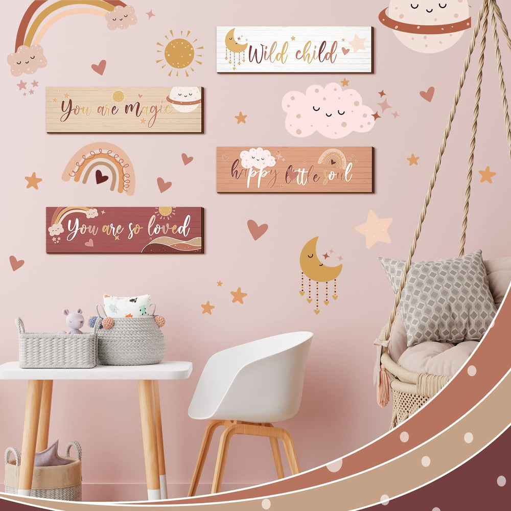 Blulu rainbow wall sign reading you are magic to inspire kids spaces