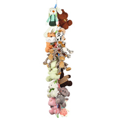 Blulu stuffed-animal-storage-chain-78inch-clip-closeup demonstrates durable toy organization.