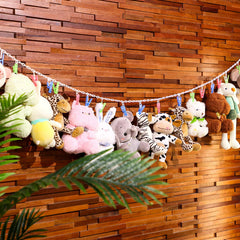 Blulu vertical hanging plush-toys storage highlights vertical organization.