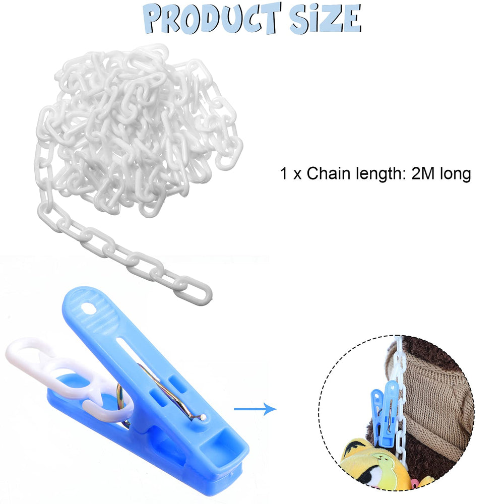 Blulu wall-ceiling-hooks-for-chain assembly showing space-saving mounting options.