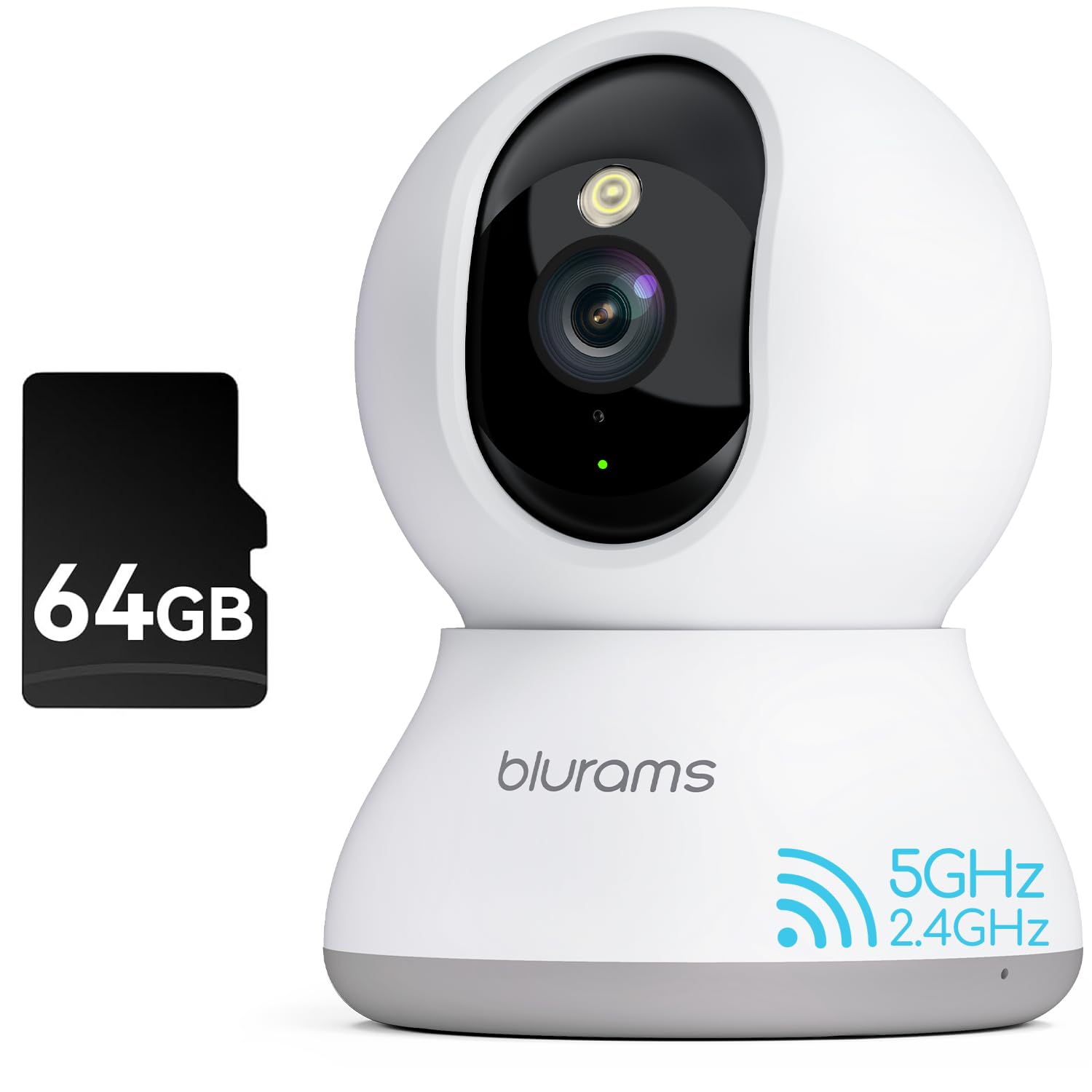 Blurams 360-degree coverage camera showing full-room view for newborn monitoring