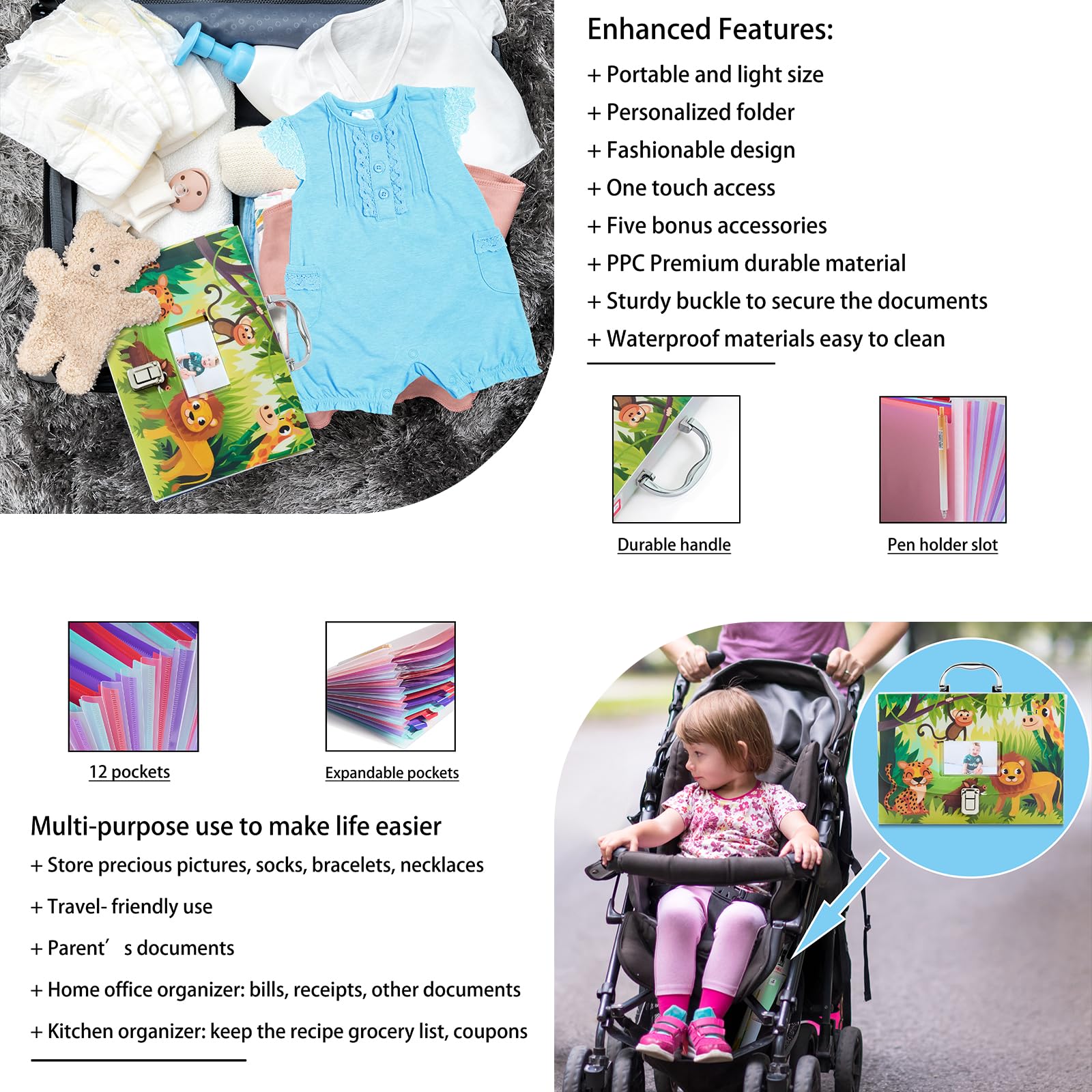 BLUSHY BABY label stickers set helps personalize your baby file.