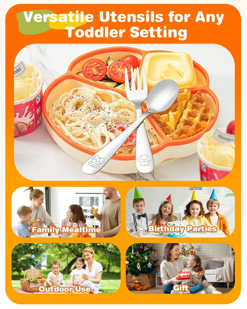Blvtoios child-sized design fits little hands for safer meals