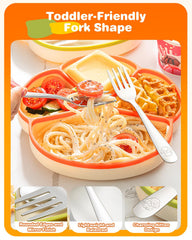 Blvtoios ergonomic handles support comfortable self-feeding