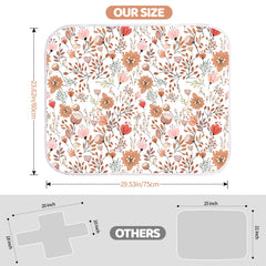Bnditeu flower change mat pattern adds unisex style for on-the-go use.