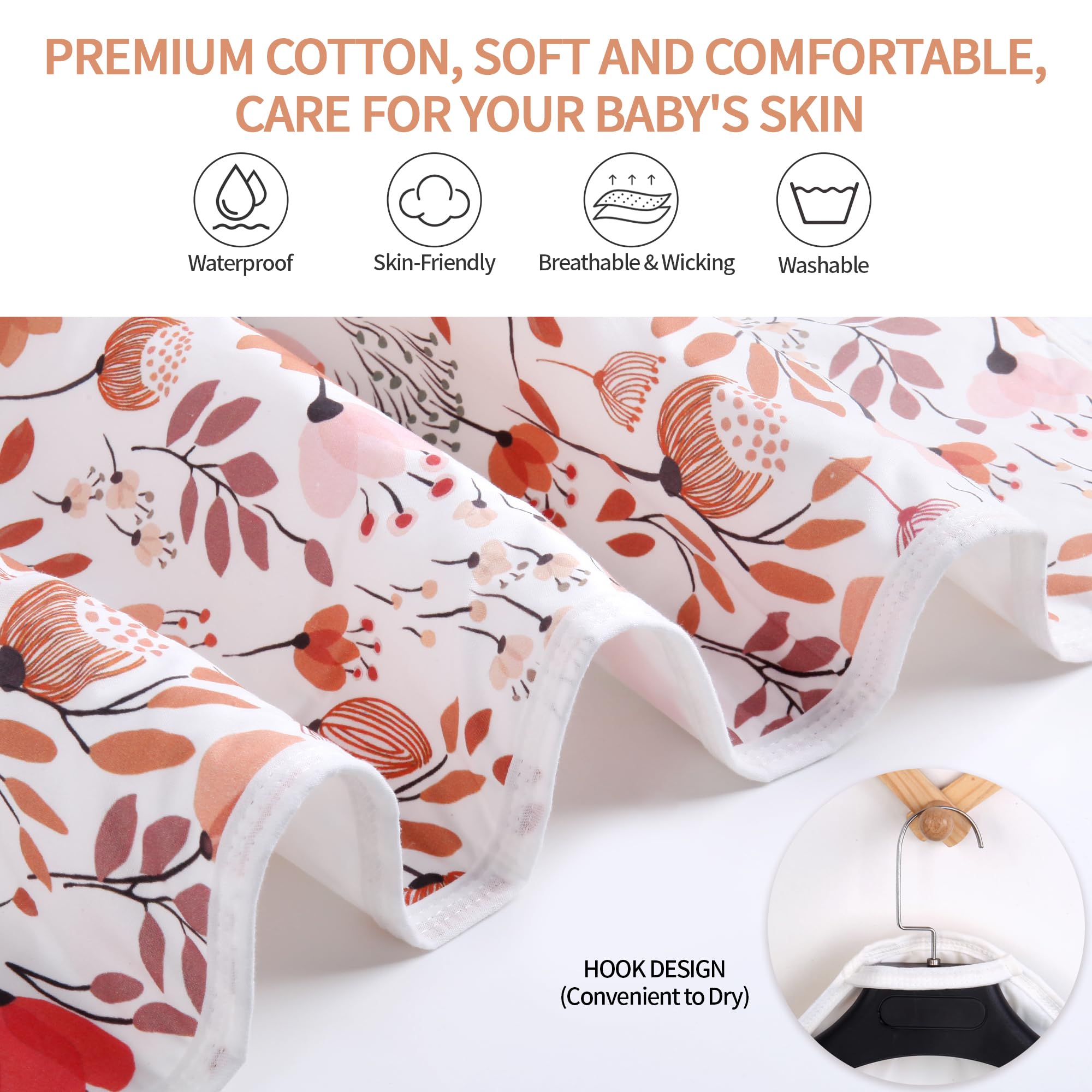 Bnditeu waterproof EVA bottom protects surfaces from moisture during changes.