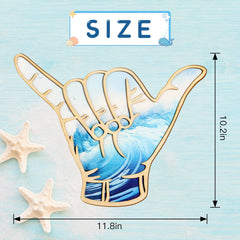 Bnesi double-layer surfboard decor provides depth and premium wall art.