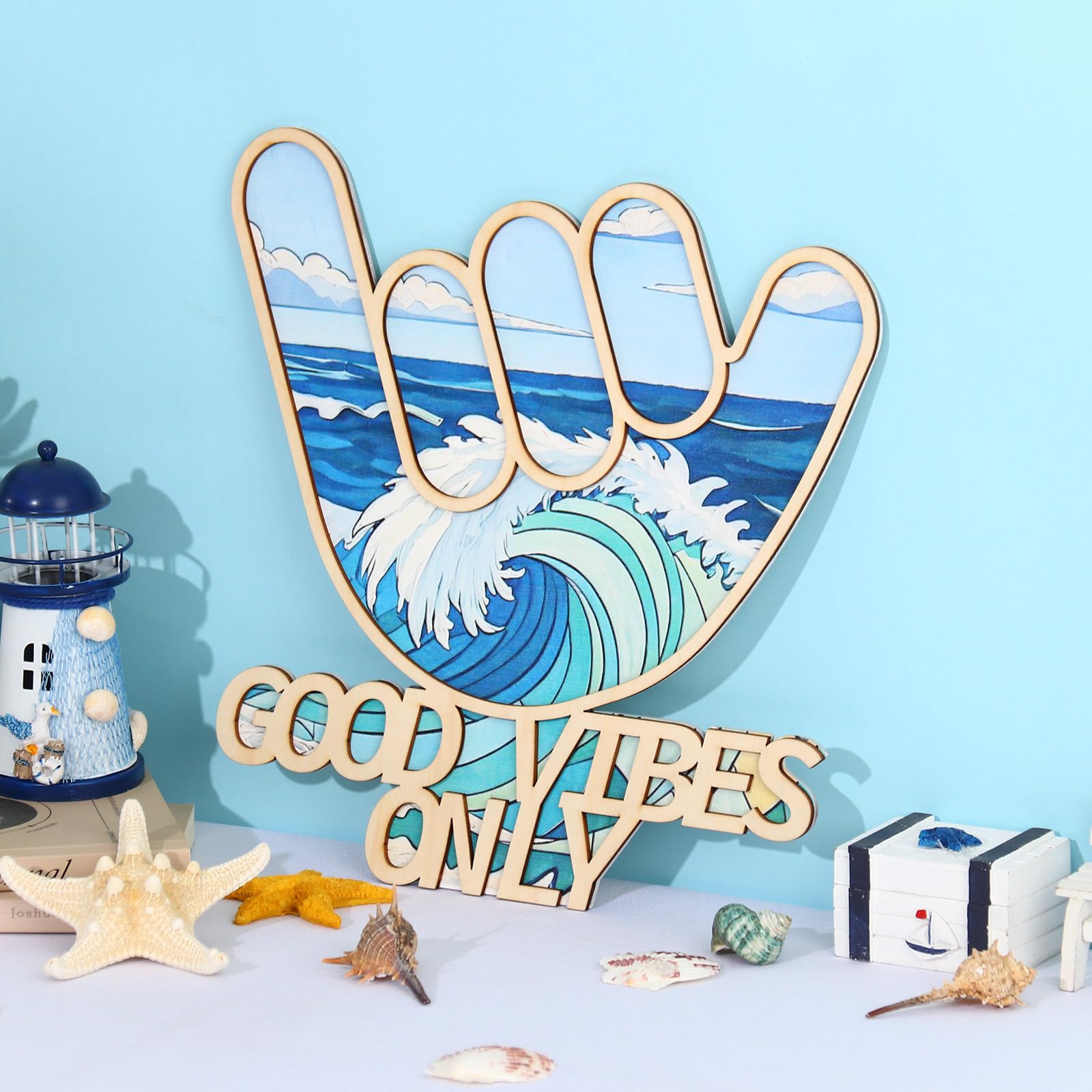 Bnesi surfer decor enhances office spaces with marine-inspired calm.