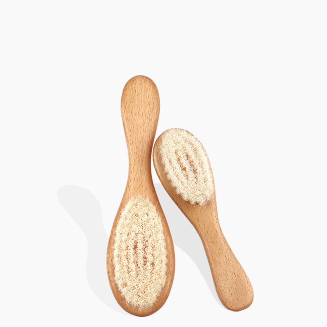 BoAn closeup of soft goat bristles designed for newborn comfort.