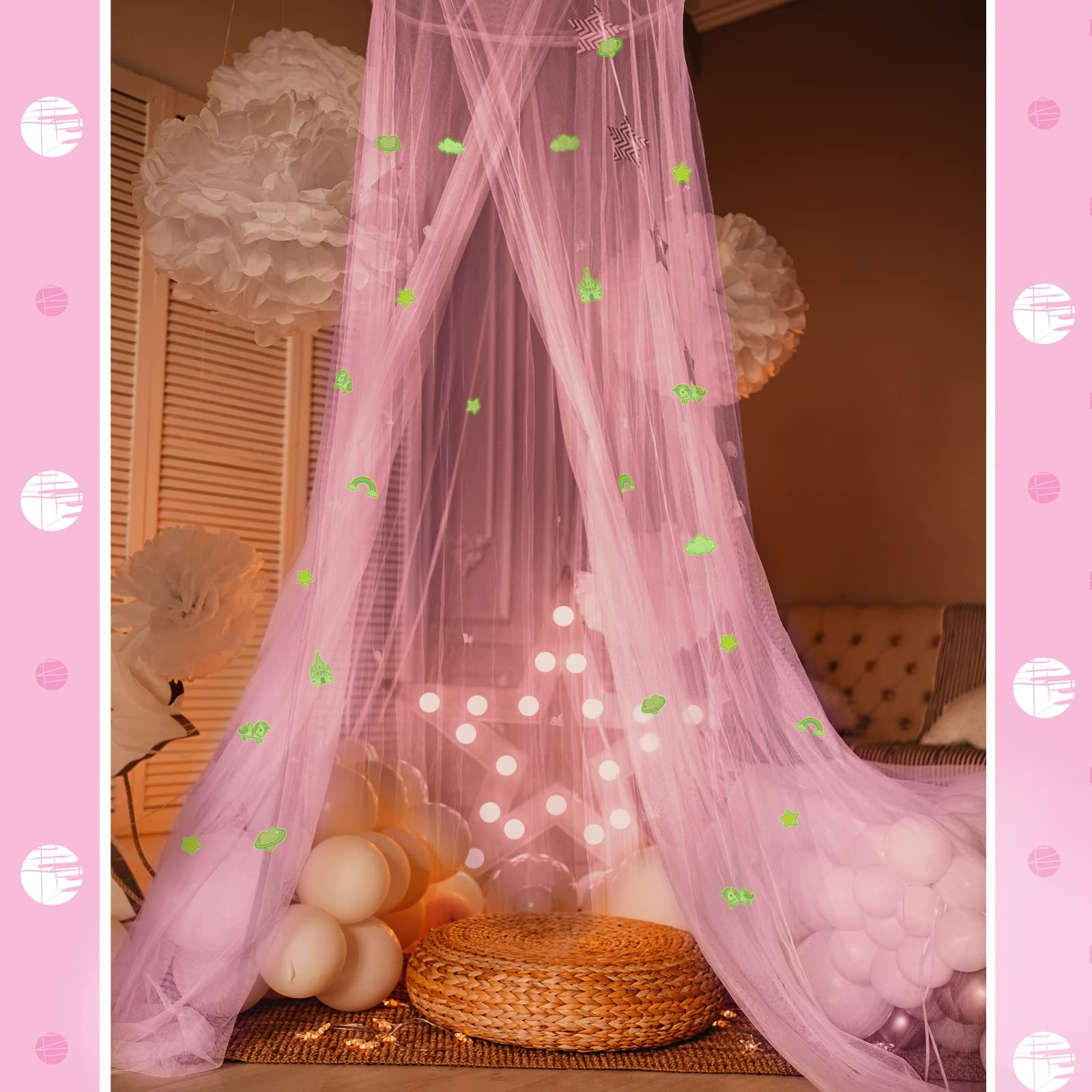 Boao hanging bed dome canopy fits single to king beds with easy setup.