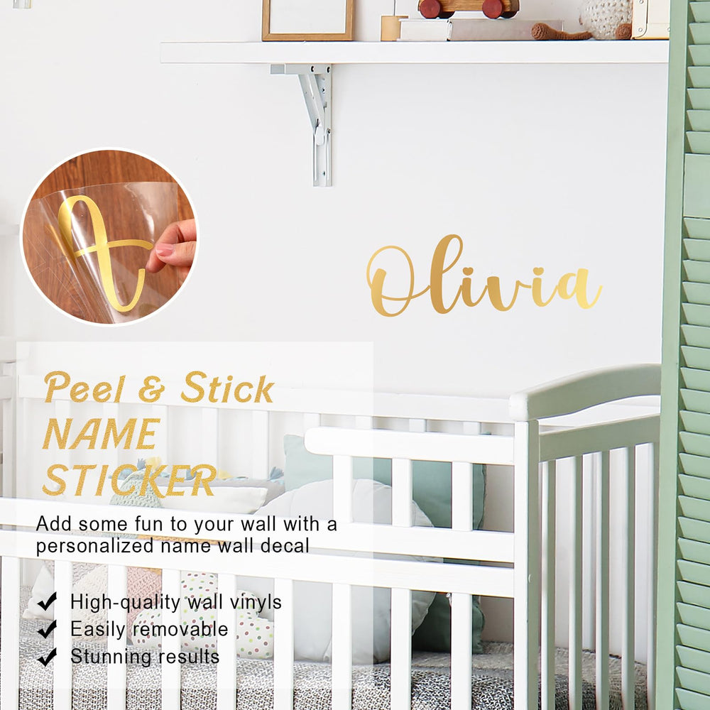 Boao name wall decal easy to apply with peel and press steps
