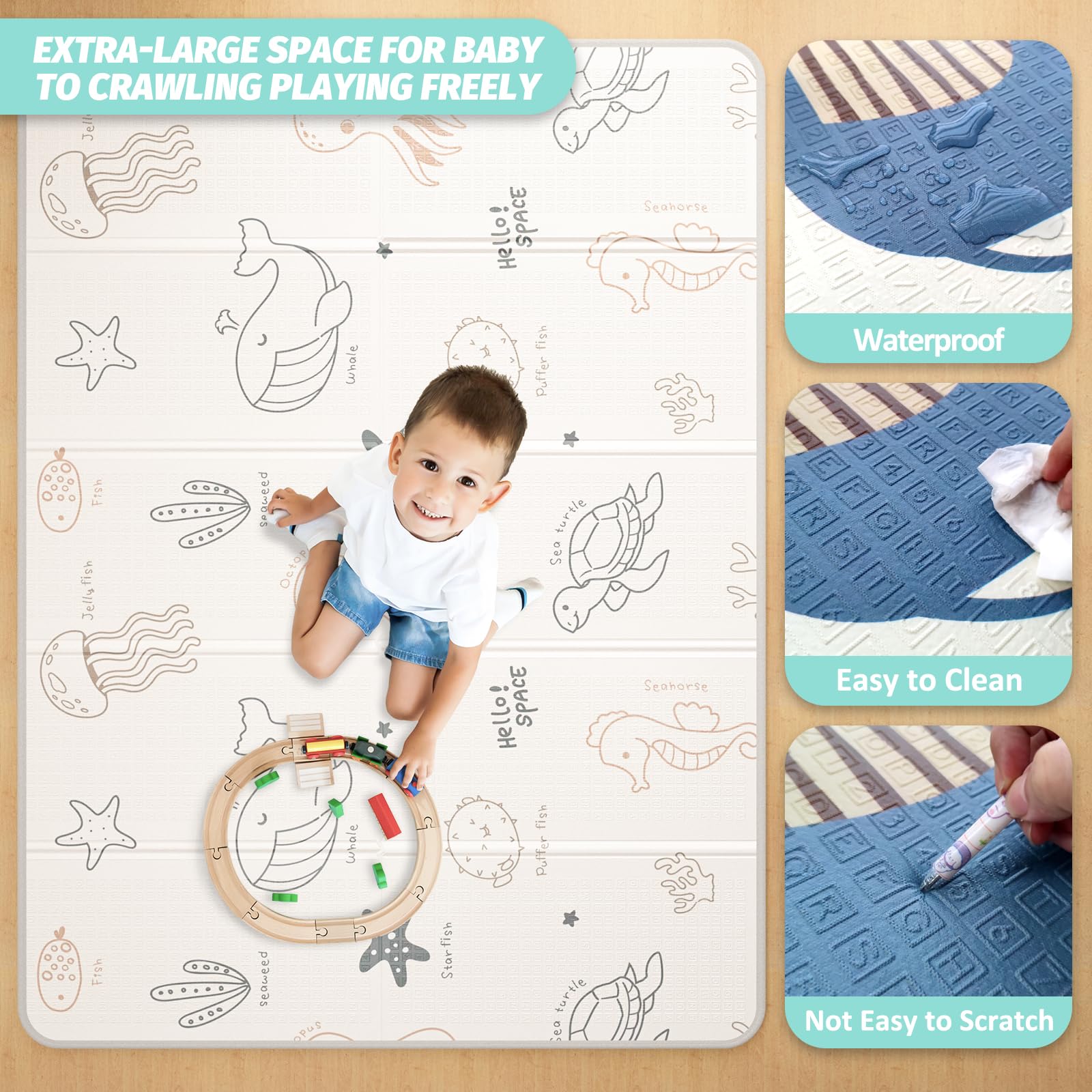 Boardraob waterproof surface resists spills for easy cleanup after activities.