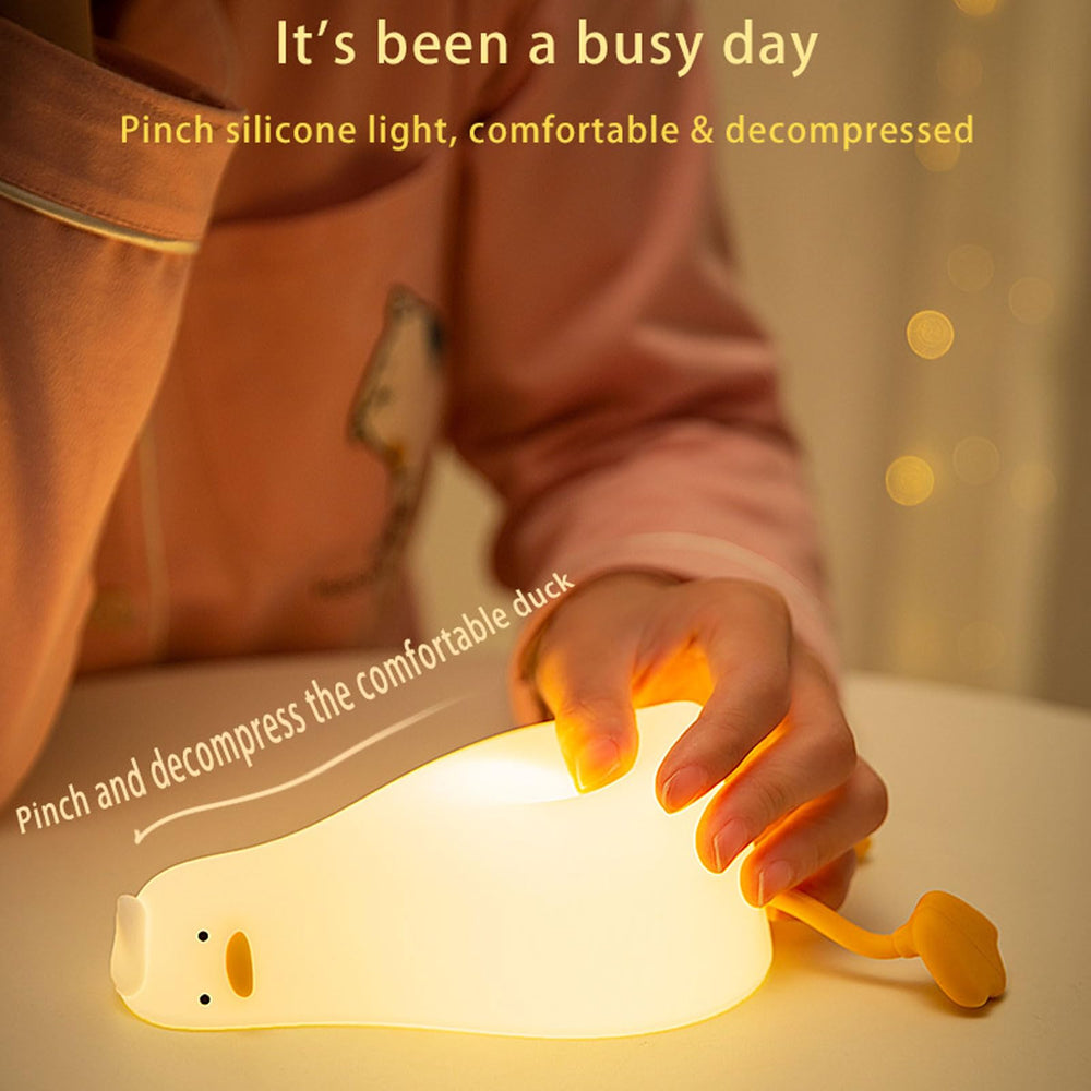 BOATHOG Lying Flat Duck Night Light doubles as a bedside reading lamp.