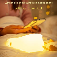 BOATHOG Lying Flat Duck Night Light silicone material feels soft and safe.