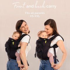 Boba Air hip-healthy ergonomic design supports comfortable infant positioning