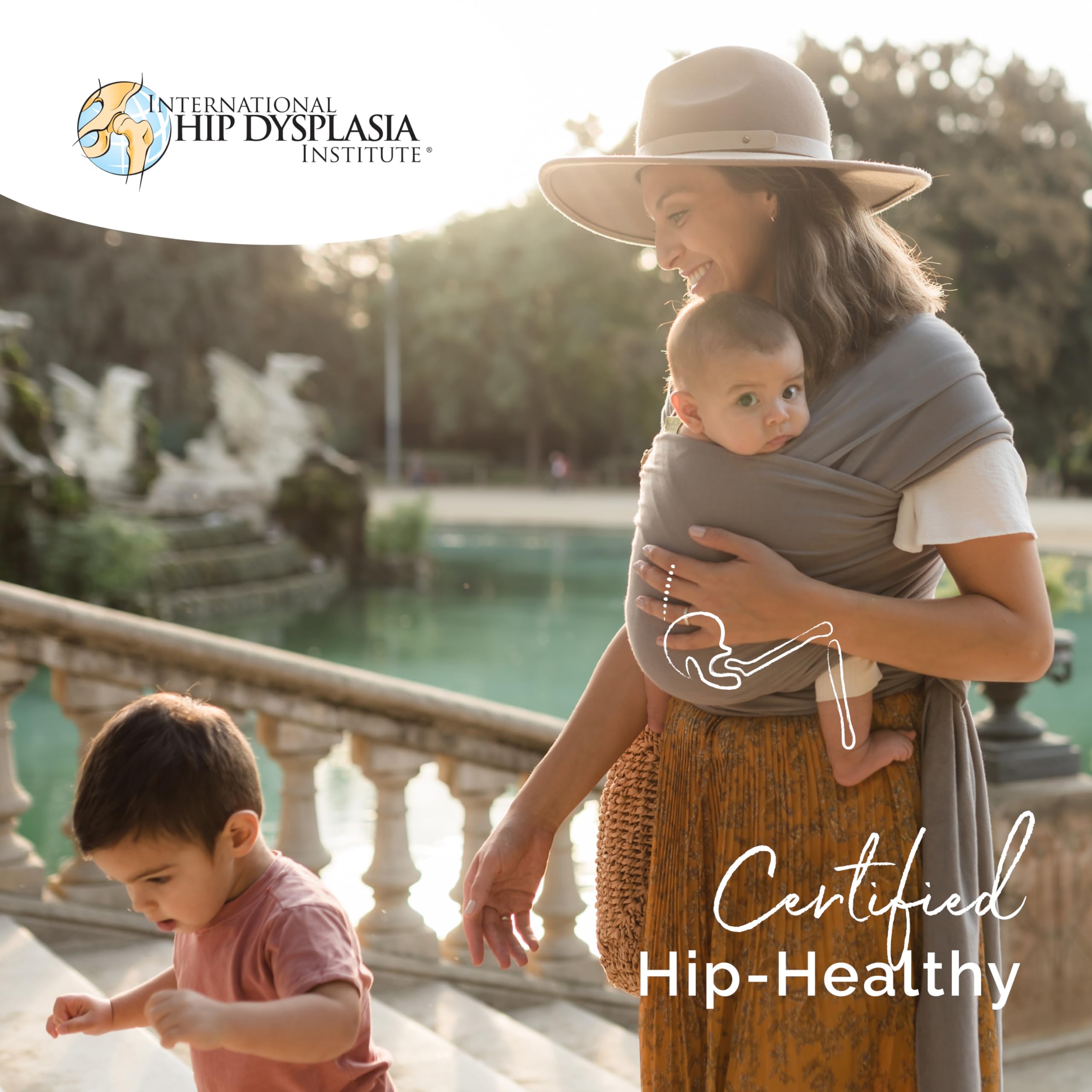 Boba original grey hip-healthy ergonomic position for secure carry
