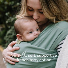 Boba wrap on shoulder demonstrates ergonomic support for comfortable all-day wear.