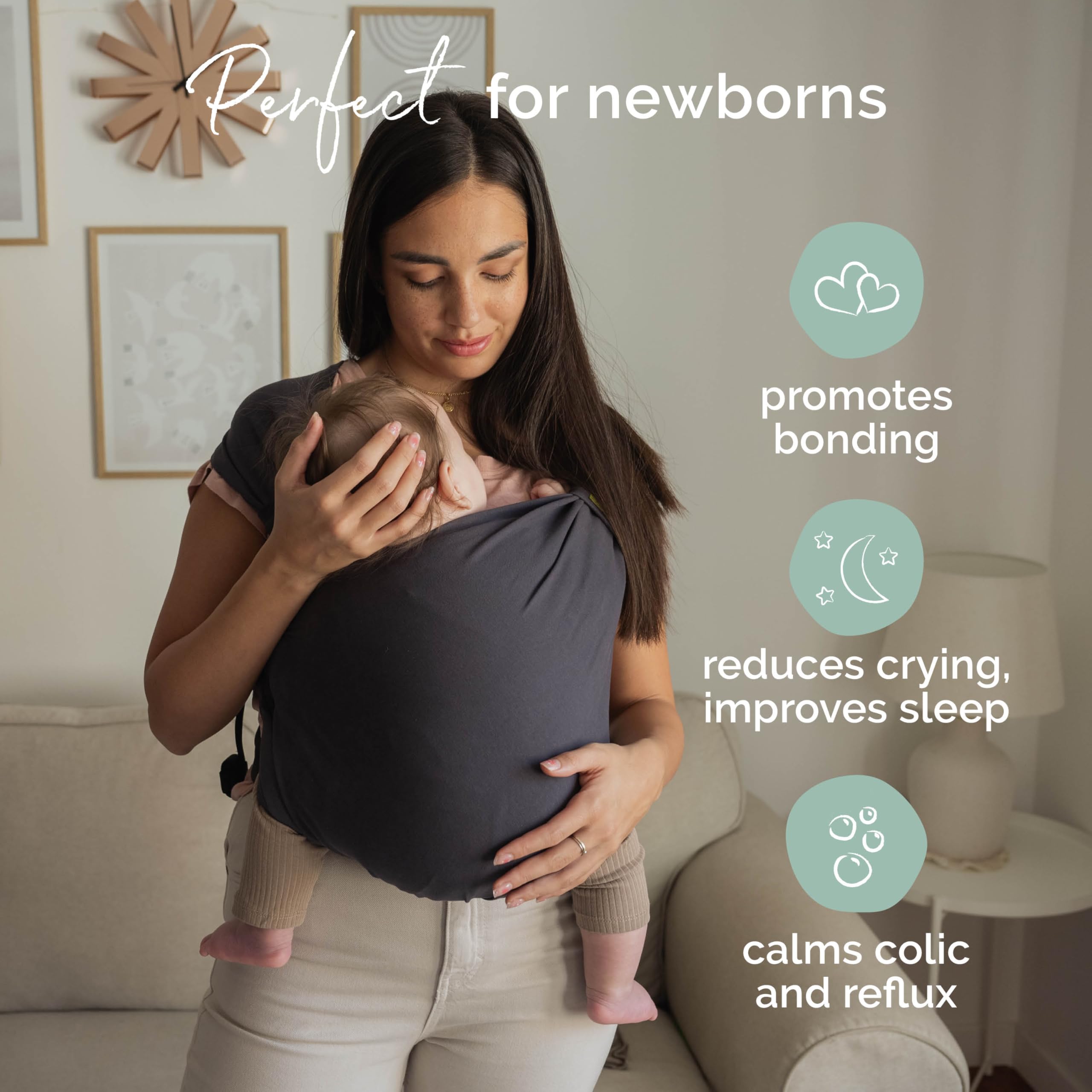 Boba Bliss breathable fabric keeps baby cool and comfortable in warm weather.