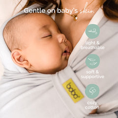 Boba Bliss-cross-straps-adjust shows easy fit customization for growing babies