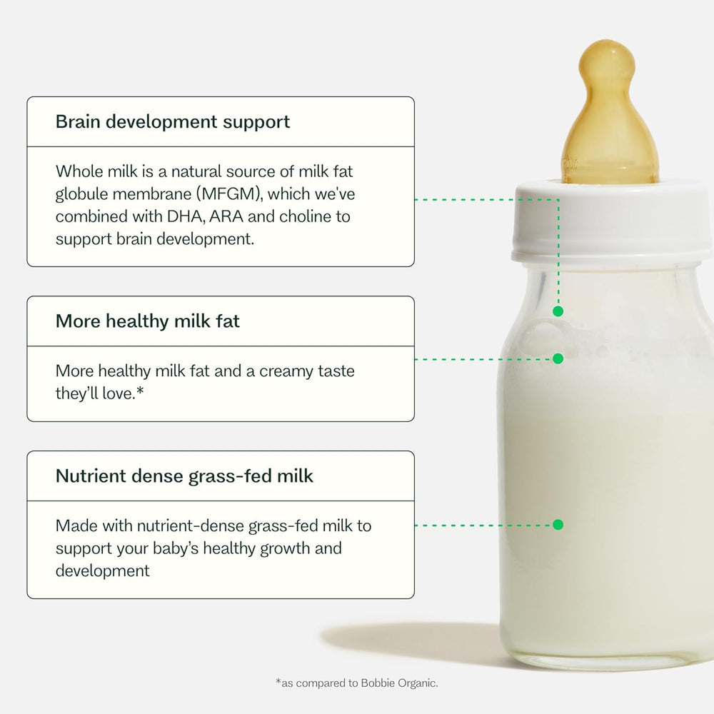 Bobbie DHA/ARA icon indicates presence of DHA and ARA for thoughtful nutrition