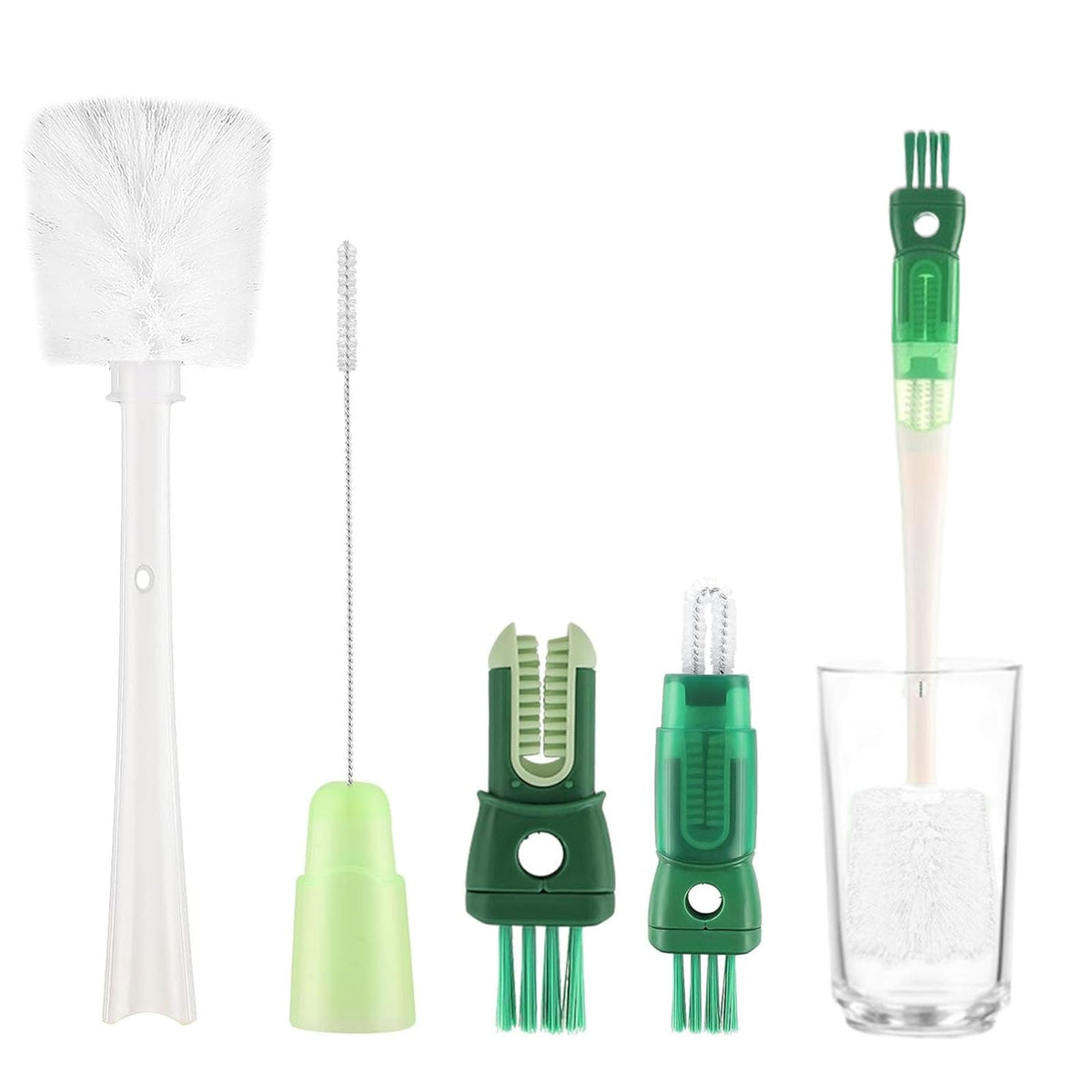 BOBOAR water bottle cleaner with U-shaped silicone head safely cleans cup rims