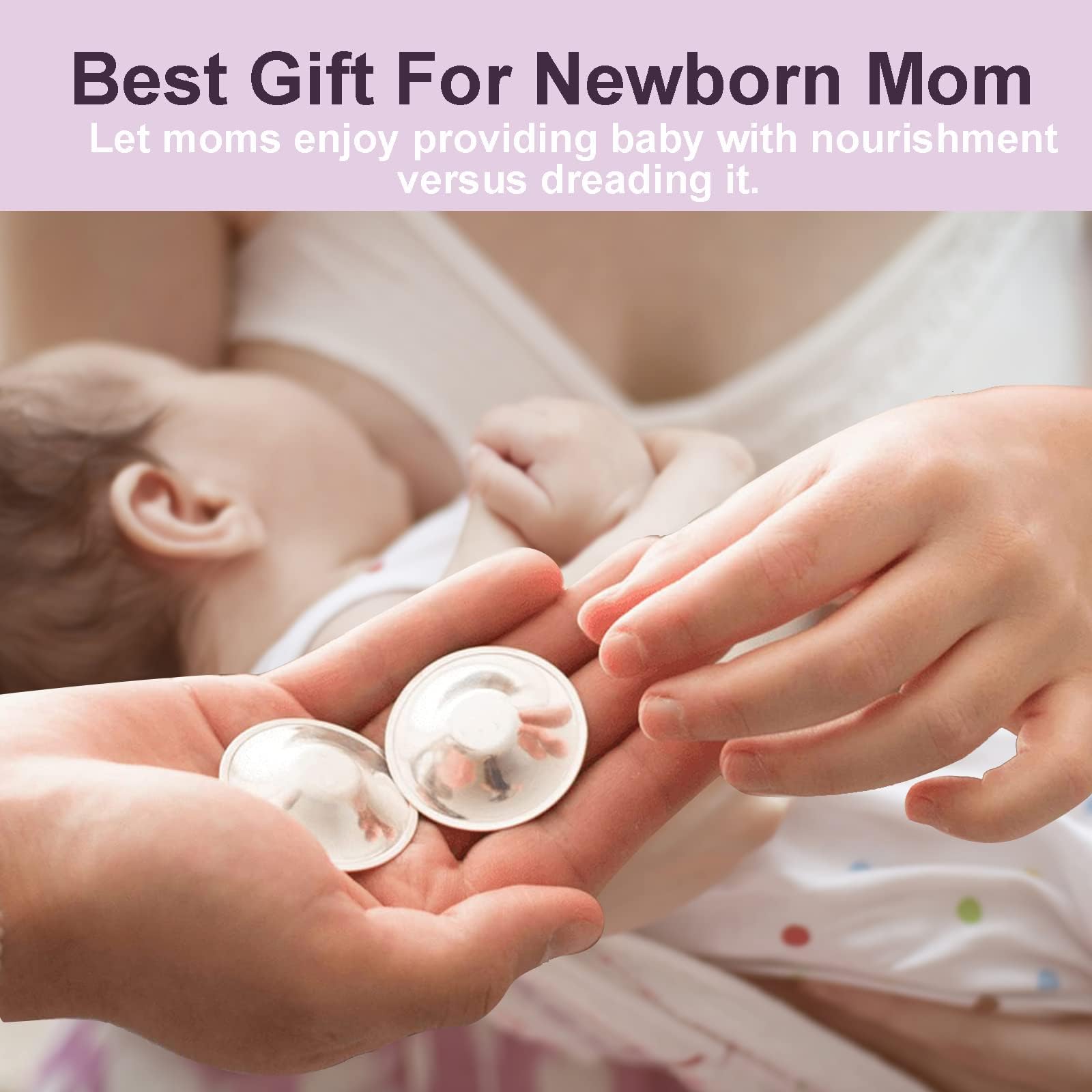 Boboduck Original Silver Nursing Cups gift-ready packaging appeals to new moms