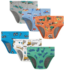Boboking boys training underwear truck print front view highlighting soft cotton and all-day comfort