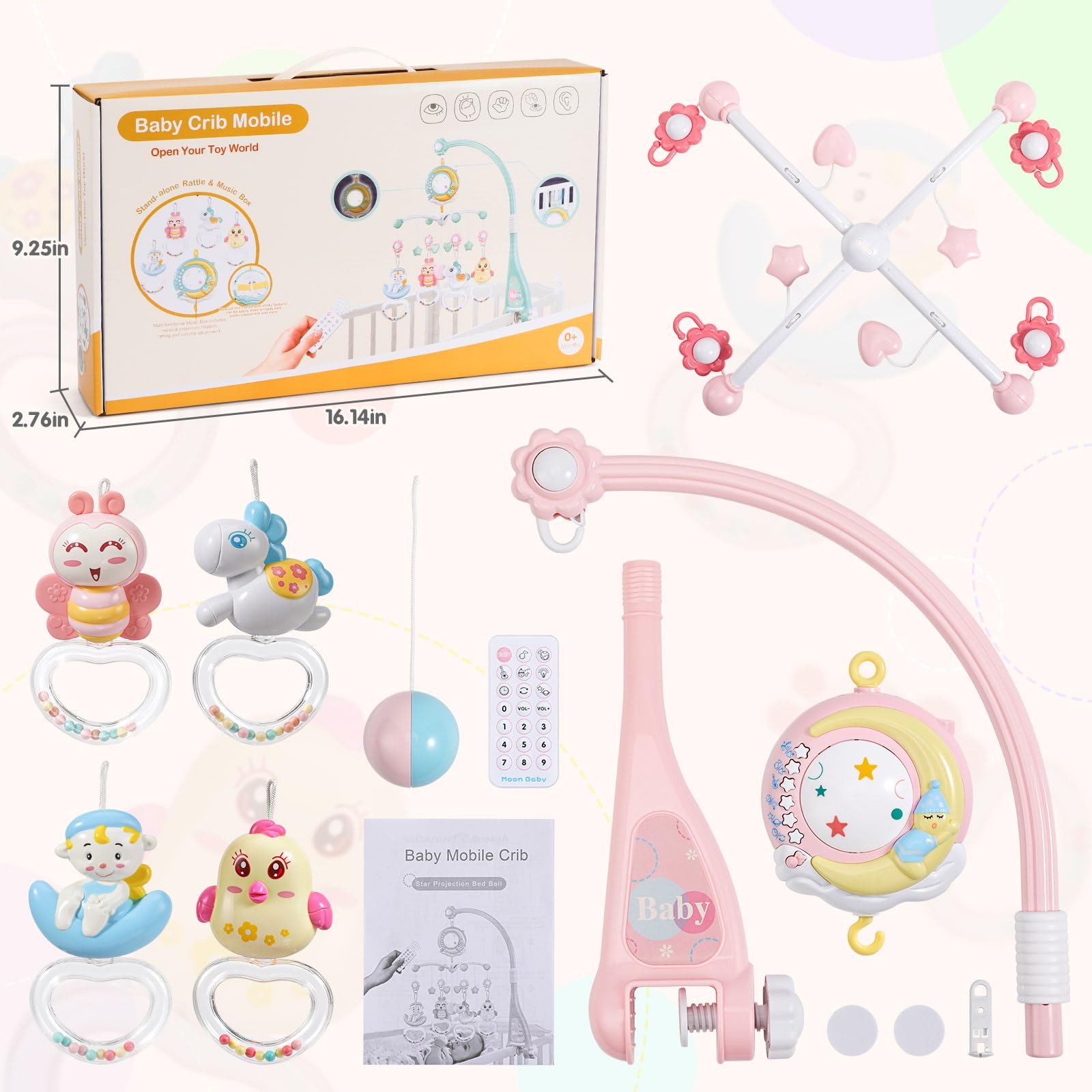 BOBXIN in-room view shows coordinated nursery setup with mobile.