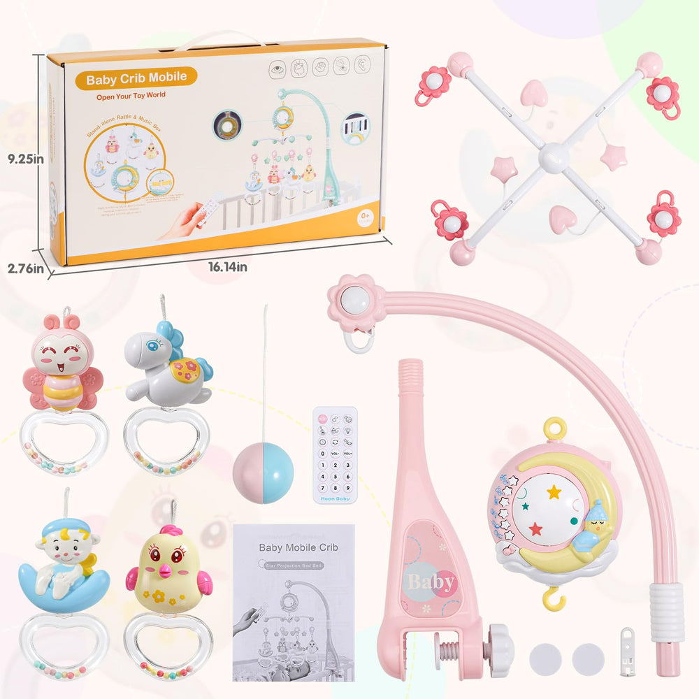 BOBXIN in-room view shows coordinated nursery setup with mobile.