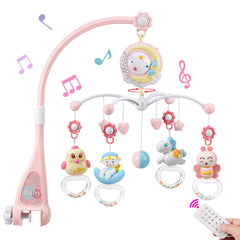 BOBXIN baby crib mobile projection star creates calming bedtime ambience.
